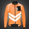 thumbnail image 4 of Men Cycling Jacket Windproof Reflective Long Sleeve Biking Jersey Bike Jacket for Riding Running Jogging, 4 of 8