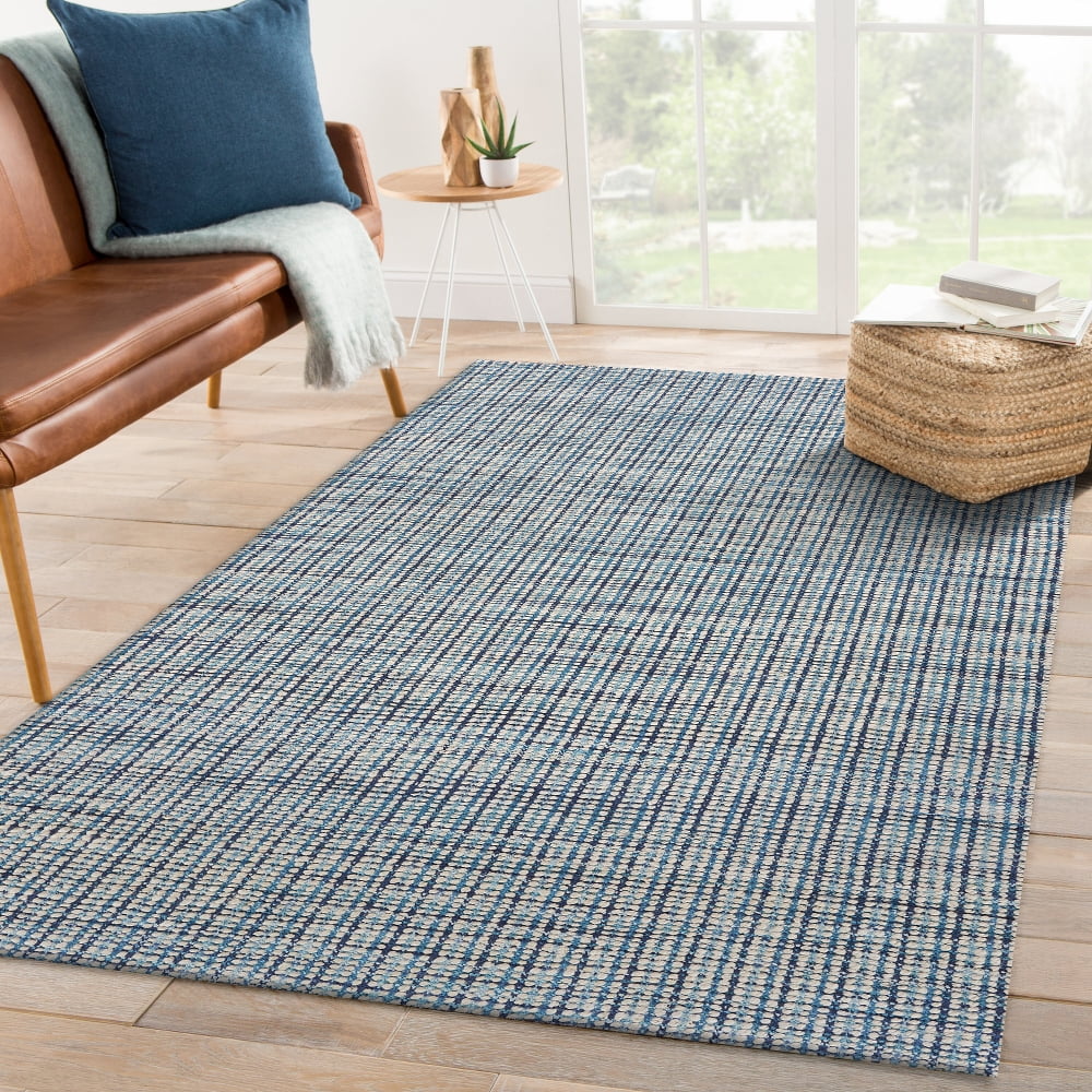 Lr Home Bleached Naturals Bleach Beige Ivory Blue 5x8 Checks Plaid Area Rug Walmart Com Walmart Com