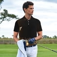 thumbnail image 3 of Honeii Gold Glittering Stars Print Polo Shirt, A Classic Short-Sleeved, Button-Down Golf Shirt for Men,Mens Polo Shirts Short Sleeve-X-Large, 3 of 6
