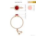thumbnail image 4 of ANGARA Natural Round Ruby Bolo Ring with Diamond Halo in 14K Rose Gold for Women (Size-5mm) | July Birthstone Jewelry for Her | Natural Ruby Rings, 4 of 9