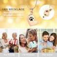 thumbnail image 3 of Heart with Paw Print Pet Cremation Urns for Dog Ashes Cat Ashes Cremation Jewelry for Ashes Urn Necklace Locket, 3 of 8