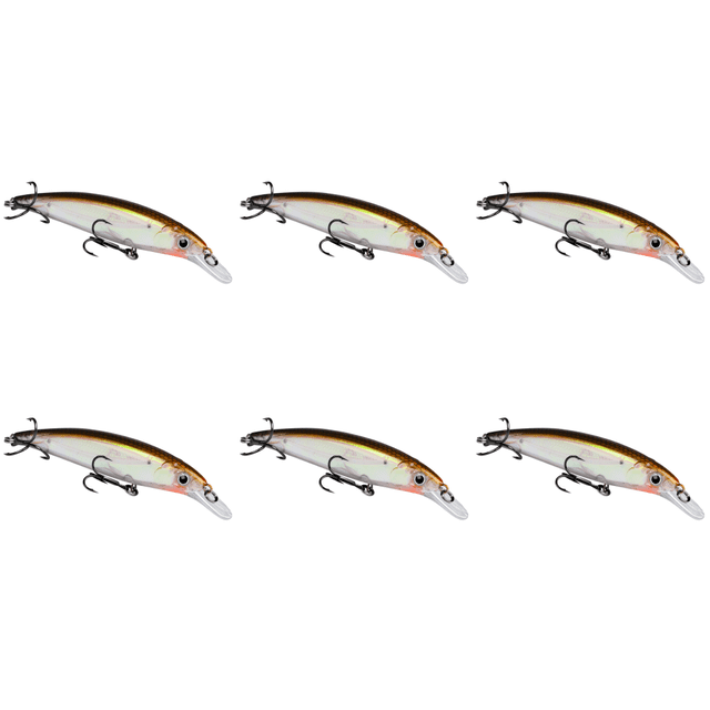 6uds. Señuelo de pesca Minnow 9 cm duro con gancho Accesorios para exteriores (Estilo E)
