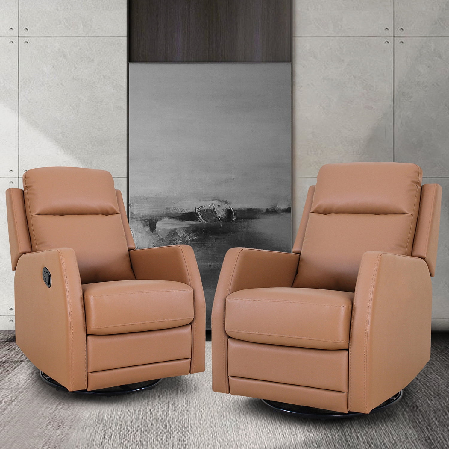 rocker recliner with swivel base