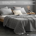 thumbnail image 1 of Stone-Washed Box Stitched Quilt Set, 1 of 15