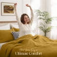 thumbnail image 3 of IR Imperial Rooms 3 Piece Quilt Set Microfiber Embossed Floral Bedspread Lightweight Bedding Queen Ochre, 3 of 9