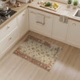 thumbnail image 2 of ODIKA 3'x5' Washable Throw Rug Tone Vintage Abstract Scroll Border Distressed Terracotta Geometric for Entryway, Kitchen, Mudroom, Stain Resistant, Low Profile, Non-Slip, 2 of 7