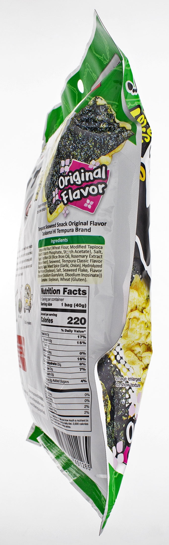 Tao Kae Noi Original Style Hi Tempura Seaweed Chips, 1.41 oz, 1 Count