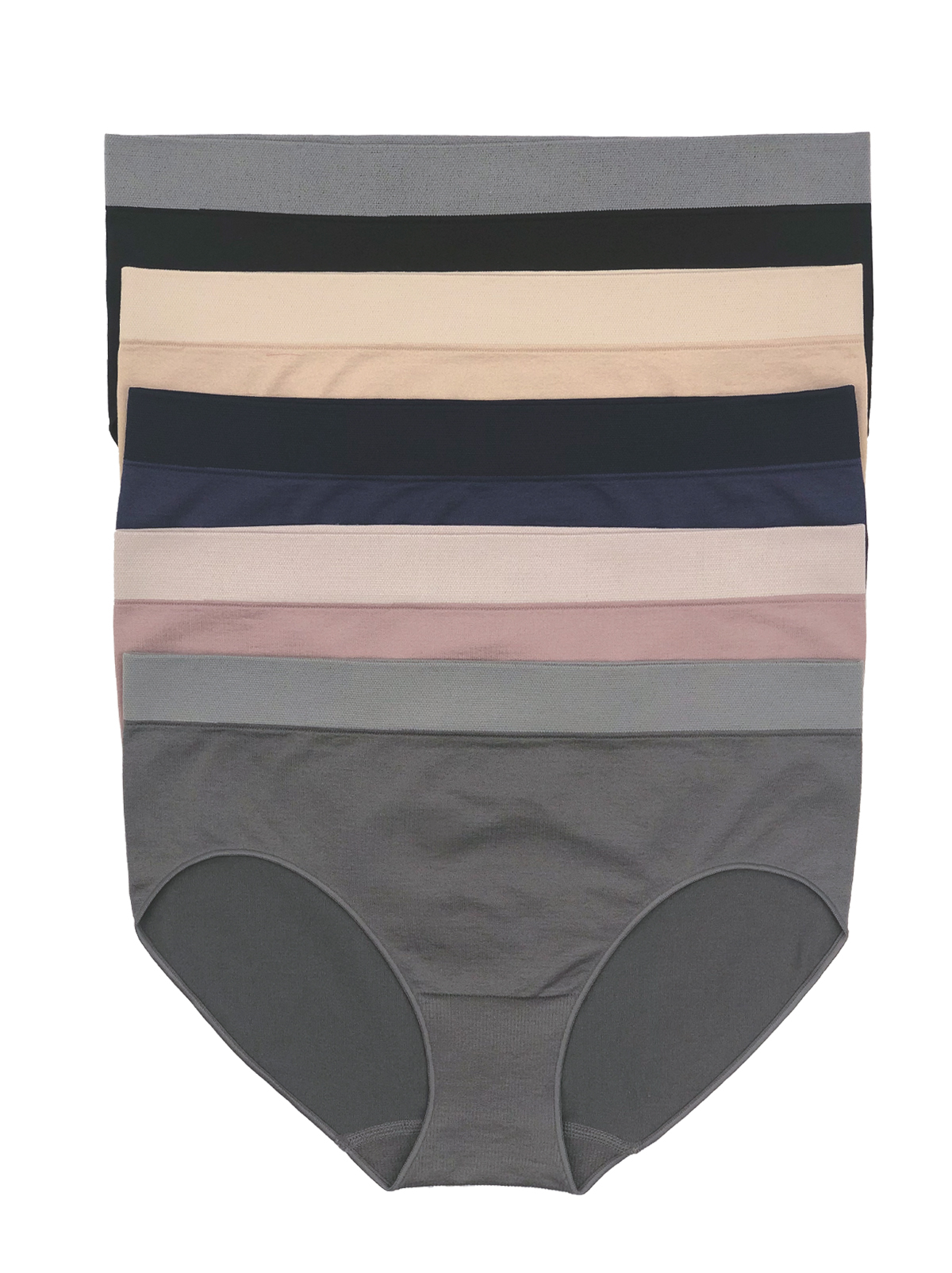 Felina Felina Seamless Microfiber Hipster Panty 5 Pack (Neutrals