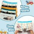 thumbnail image 5 of Boys' Boxer Briefs, 4 Pairs of Cotton Cartoon Pattern Briefs for Boys 2-12 Years Old, 5 of 7