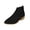 Black, variant on Black Women'S Chunky Ankle Boots With Side Zipper, Decorative Buckle Strap, Comfortable For Daily Wear, Ideal For Cool Weather
