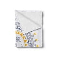 thumbnail image 2 of Saying Soft Flannel Fleece Throw Blanket, Romantic Retro Inspired Aztec Pattern Circle with Love Wish Phrase Print, Cozy Plush for Indoor and Outdoor Use, 50" x 70", Yellow Blue, by Ambesonne, 2 of 5