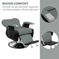 thumbnail image 2 of Sillón Barbero Onof  BC-001 Hidráulico Silla Estética Color Gris Oscuro, 2 of 5