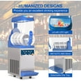 thumbnail image 5 of Slushie Machine Commercial - 500W 15L Tanks Commercial 110V Slushy Maker Machine 304 Stainless Steel Margarita Machines Efficient Cooling The Ideal Slushie Machine for Bars Cafes Restaurants, 5 of 6