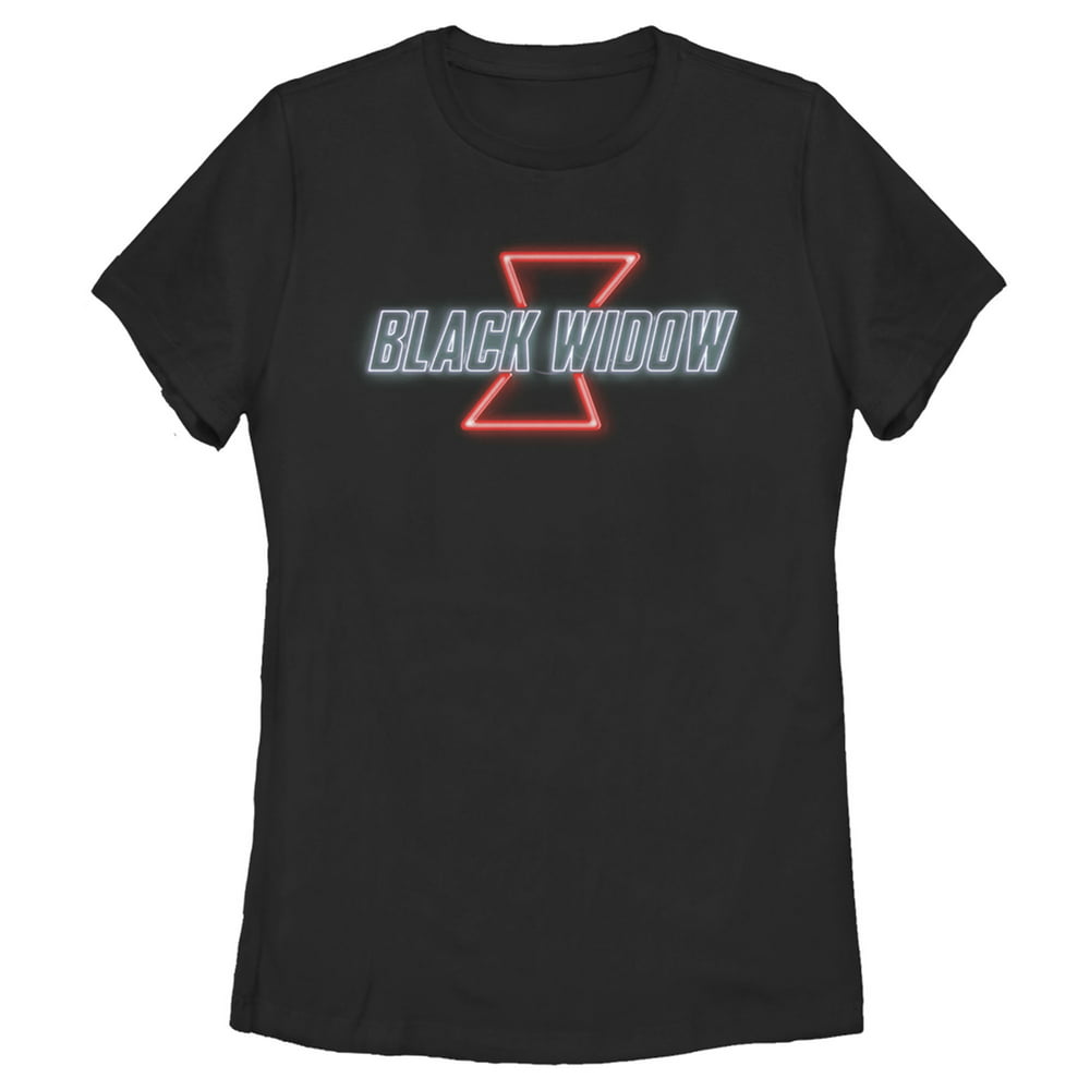 Marvel Women's Marvel Black Widow Neon Light Logo T
