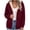 Wine, variant on Edvintorg Womens Jacket Plus Size Long Sleeve Fleece Coat Fall Winter Hooded Outerwear with Pocket Women Clothing Brown S-3XL