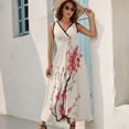 thumbnail image 5 of Japanese Cherry Tree Dress Fashion Boho Beach Long Dresses Female Party Printed Maxi Dress, 5 of 9