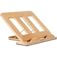 thumbnail image 2 of Wooden Ergonomic Laptop Stand Tablet Riser Adjustable Computer MacBook Stand for Desk Portable Universal Notebook Laptop Holder with Multiple Angle for All Laptop (Medium- Mango Wood), 2 of 4
