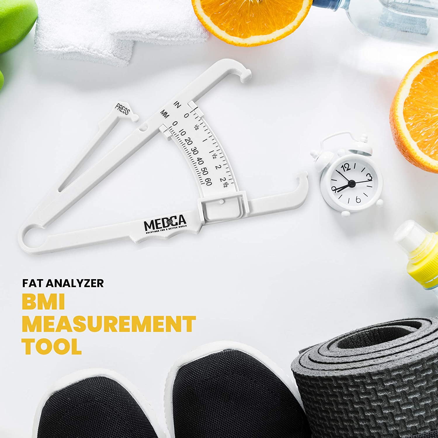 MEDca Body Tape Measure (in/cm) 2 P/K Body Fat Weight Monitors