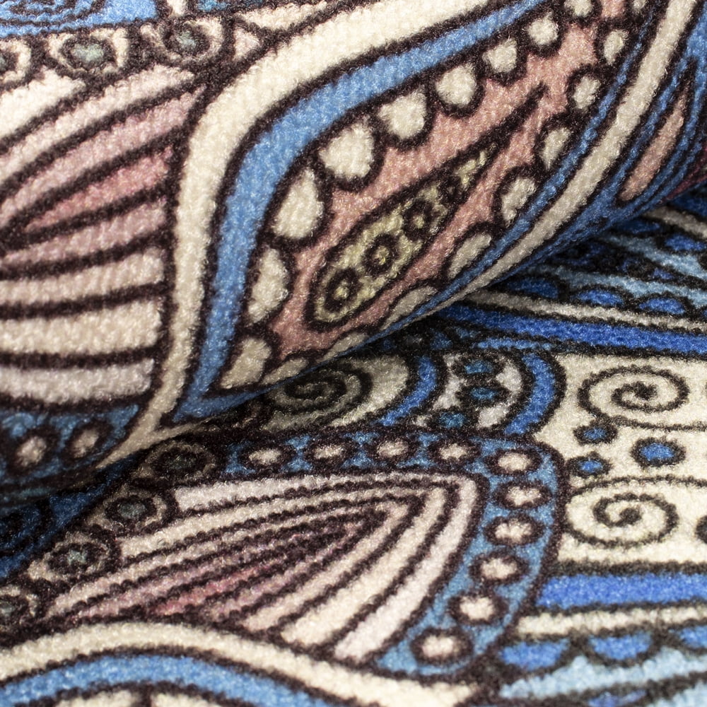 Superior Boho Floral Indoor Outdoor Area Rug, 8' x 10', Blue