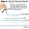 thumbnail image 5 of The Beadsmith Big Eye Beading Needles, Assortment Pack, 6 per Card, Sharp Points, Use for General Sewing, Weaving and Embroidery, Very Easy to Thread, 5 of 5