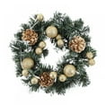 thumbnail image 2 of Pre-Lit Artificial Christmas Wreath, Pre-Lit Decorative Collection Ho Ho Ho Artificial Christmas Wreath – Warm White LED Lights, Christmas Collection, 2 of 8
