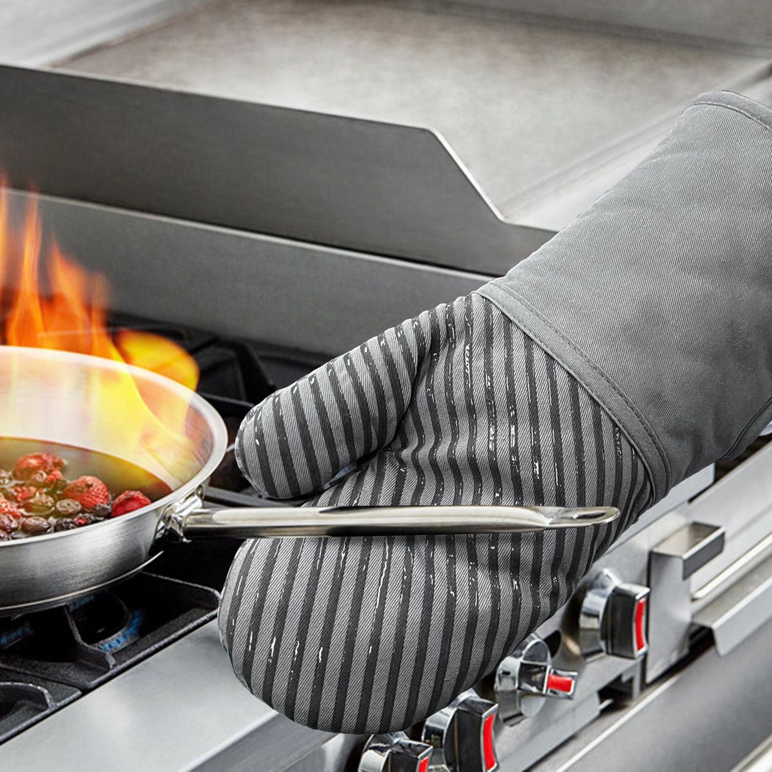 Fabstyles Silicone Print Oven Mitts Set of 2