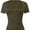 Army green, variant on Women's Square Neck Tops Short Sleeve Crop Tops Workout Summer Clothes Casual Slim Fit T-Shirts