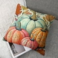 thumbnail image 7 of Ullo0ord Fall Pumpkin Harvest Decorative Throw Pillow Covers Autumn Thanksgiving Square Cushion Covers Halloween Outdoor Couch Sofa Home Pillow Cases 18x18in, 7 of 7