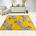 thumbnail image 3 of Dreamtimes Lightweight Soft Area Rugs 63 x 48 in, Cute Bear Koala Holding Twig Floor Mat for Kids Playing Room Hardwood Floor Living Room Nursery Rugs, 5'3" x 4', 3 of 6