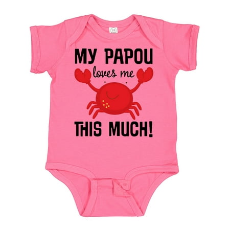 

Inktastic My Papou Loves Me Gift Baby Boy or Baby Girl Bodysuit