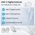 thumbnail image 4 of HSAPOW-USB C Wired Earbuds,USB C Headphones Wired with Microphone 2 Pack for iPhone 17/16/15 Pro Max Plus, Type C in-Ear Earphones, HiFi Stereo, No Latency, Comfortable for All-Day Use, for Android, 4 of 4