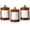 Amber, variant on 3 Pack Qtip Holder Dispenser, 16oz Bathroom Organizer and Storage Canisters, Glass Apothecary Jars with Lid - Home Decor, Room Decor Aesthetic (Frosted White)