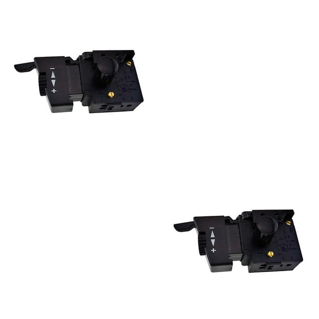 QualitChoice Perceuse Manuelle Régulant Interrupteurs avant et Arrière FA2 -6/1BEK Verrouillage SPRST sur Outil Électrique Bouton de Déclenchement Interrupteur Noir 2Set