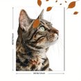 thumbnail image 3 of Qisvanset 12x16 Inch Tabby Cat Portrait Canvas Print Wall Art, 3 of 5