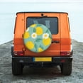 thumbnail image 6 of Goofa Lemons Chamomile Flowers And Leaves Pattern Universal Tire Cover for Jeep, SUV, Truck, and Trailer – Waterproof, UV-Resistant,Easy to Install, Fits 14"-17" Tires-14 inch, 6 of 6