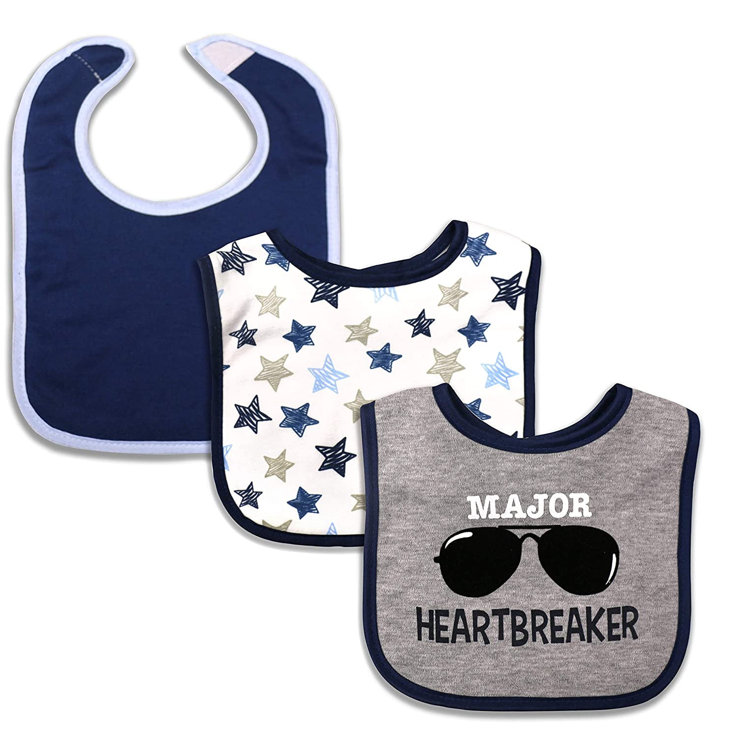 MODERN BABY Baby Bibs for Girls & Boys 3 Pack Unisex Drooler Bibs for