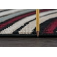 thumbnail image 4 of Contemporary Area Rug (7'10'' Round) Abstract Black, Red Indoor Round Easy to Clean, 4 of 6