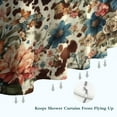thumbnail image 6 of Pioneer Flower Floral Print Pattern Shower Curtain 36"x72" ,Bathroom Decorative Shower Curtains Set with 12 Hooks,Modern Waterproof Washable Shower Curtain, 6 of 6