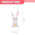 thumbnail image 2 of CIMAXIC easter 2 Pairs Easter Rabbit Ear Drops Bunny Shaped Earrings Pendants Easter Earrings,2.17"X0.91"X0.12", 2 of 5