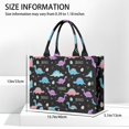 thumbnail image 3 of Large Capacity Tote Bag,Black Cartoon Dinosaurs Eggs Stars Pattern Handbag Fashion Luxury Tote Bag,15.7"x13"x 5.1" Inches,Laptop Compatible, 3 of 6
