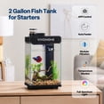 thumbnail image 3 of SPECSTAR Fish Tank,2 Gallon Aquarium Starter Kit with Auto Feeder, RGB LED Light, Filter,  Temperature Display,Small Fish Tank for Betta, Shrimp,APP Control, 3 of 7