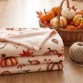 thumbnail image 5 of Thanksgiving Pumpkin Blanket, Soft Flannel Throw for Couch Sofa and Bed, 5 of 7