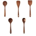 thumbnail image 1 of TACILIP 5 Pieces Wooden Spoon Spatula Soup Spoon Tableware Wooden Kitchen Utensil Set Kitchen, Men Gifts, 1 of 6