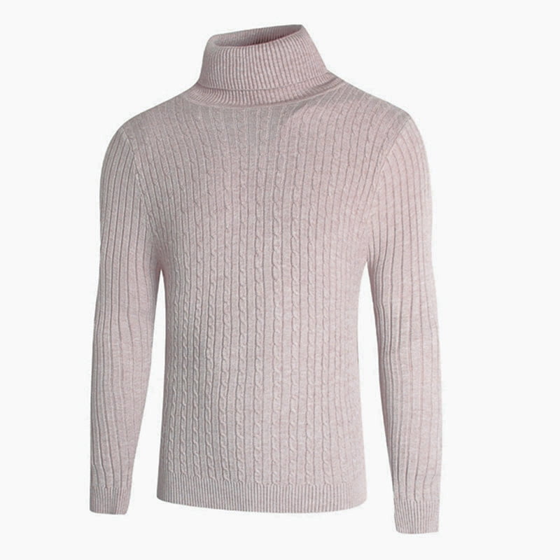 ROBO Mens Basic Thermal Knitted Pullover Slim Fit Turtleneck Sweater