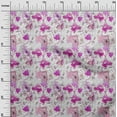 thumbnail image 2 of oneOone Cotton Cambric Fuschia Pink Fabric Flower Watercolor Dress Material Fabric Print Fabric By The Yard 56 Inch Wide, 2 of 4