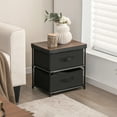 thumbnail image 4 of Gymax 2PCS Fabric Bedside Table 2 Drawers Nightstand Small Dresser Bedroom Living Room, 4 of 10