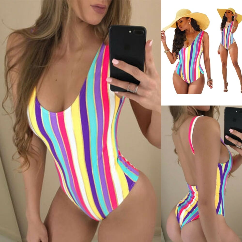 rainbow striped bodysuit
