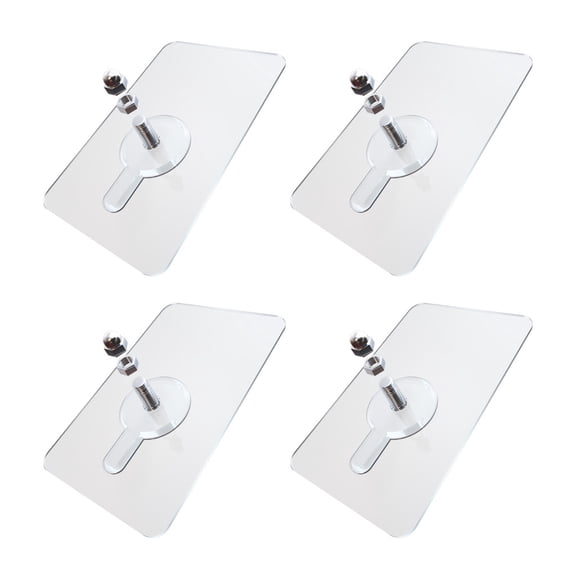 4pcs Adhesive Wall Hook Screws Non-Trace Non-Rust No Drilling Stickers Nail Wall Mount, Clearance, Hanging Nails Without Screwdriver for Shower Bathroom Kitchen Storeroom Installation,10MM