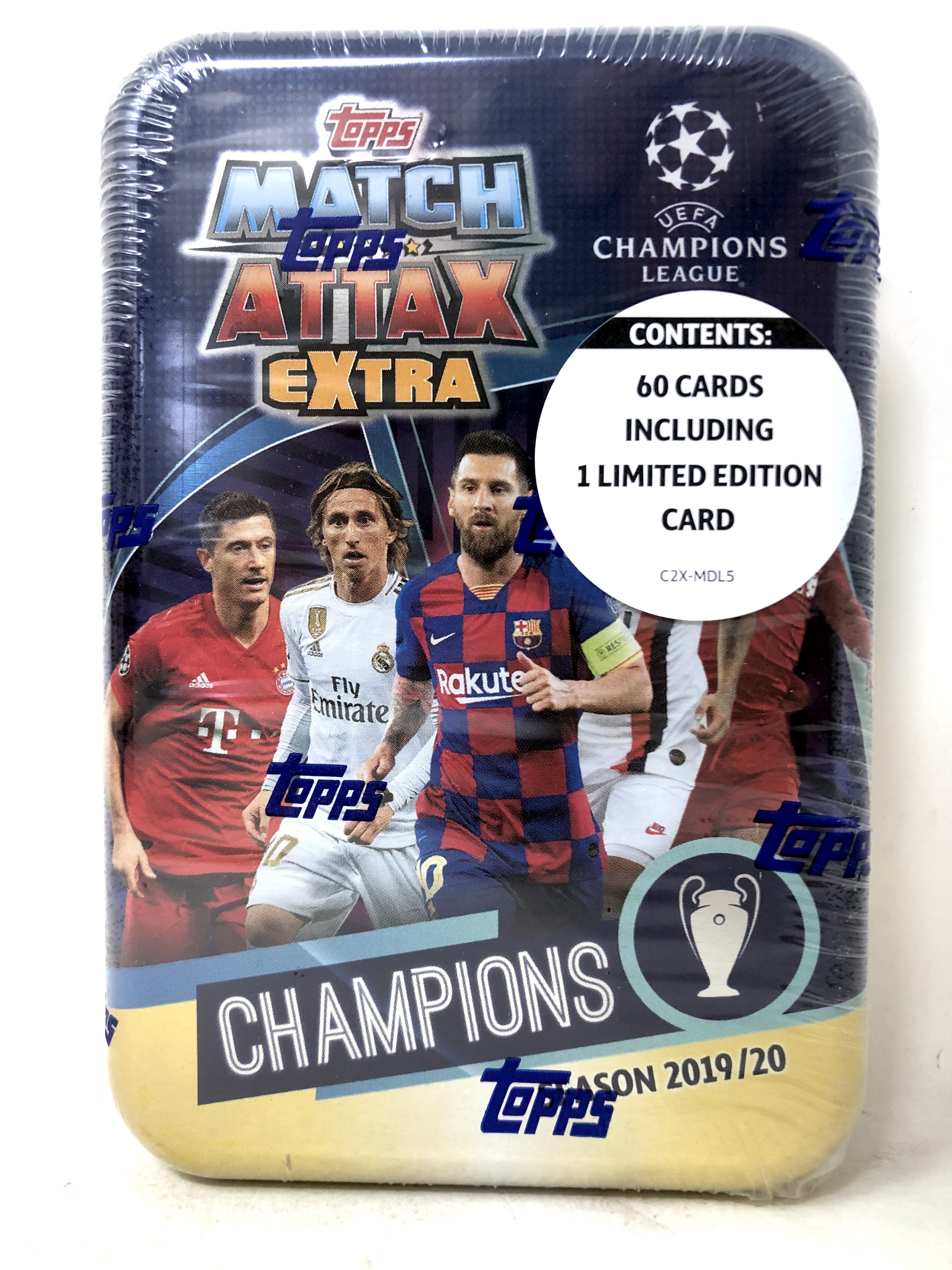 Mini Tin 45 Cards + LE Gold Card 2019-20 Topps Match Attax Extra Champions League Cards