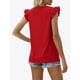 thumbnail image 4 of Camiseta con mangas con volantes para mujer, camiseta con mangas con volantes para mujer, camiseta de verano para mujer muy versátil, 4 of 6